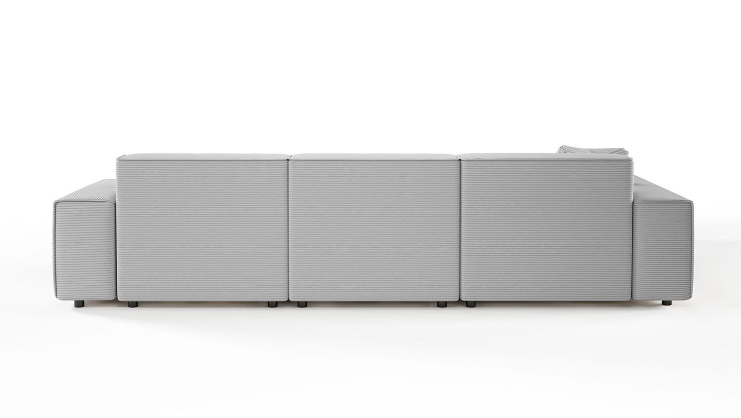 KAWOLA Sofa RANI Ecksofa Cord hellgrau