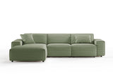 KAWOLA Sofa RANI Ecksofa Cord olivgrün