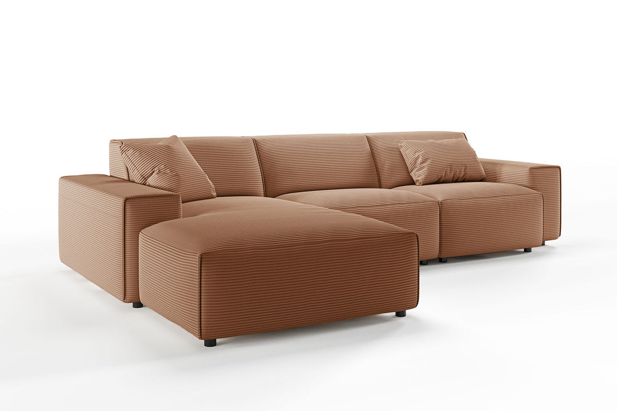 KAWOLA Sofa RANI Ecksofa Cord rost