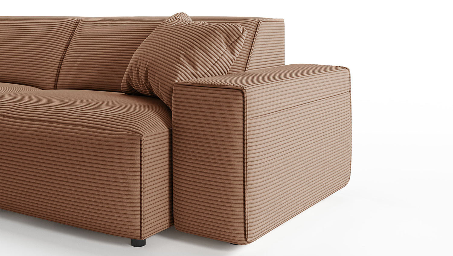 KAWOLA Sofa RANI Ecksofa Cord rost