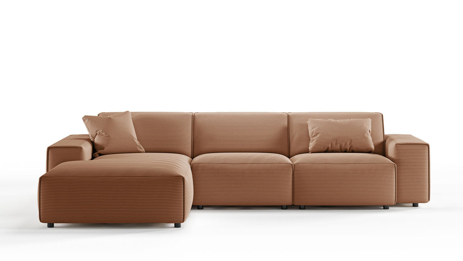 KAWOLA Sofa RANI Ecksofa Cord rost