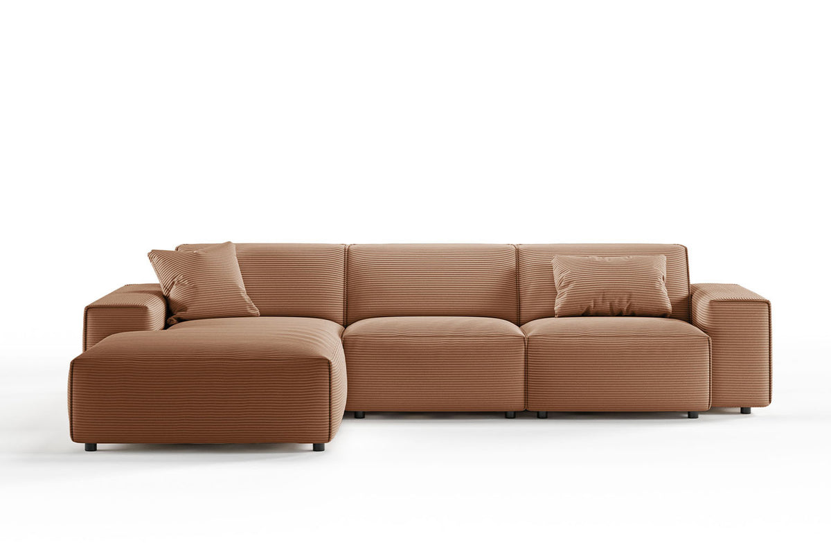 KAWOLA Sofa RANI Ecksofa Cord rost