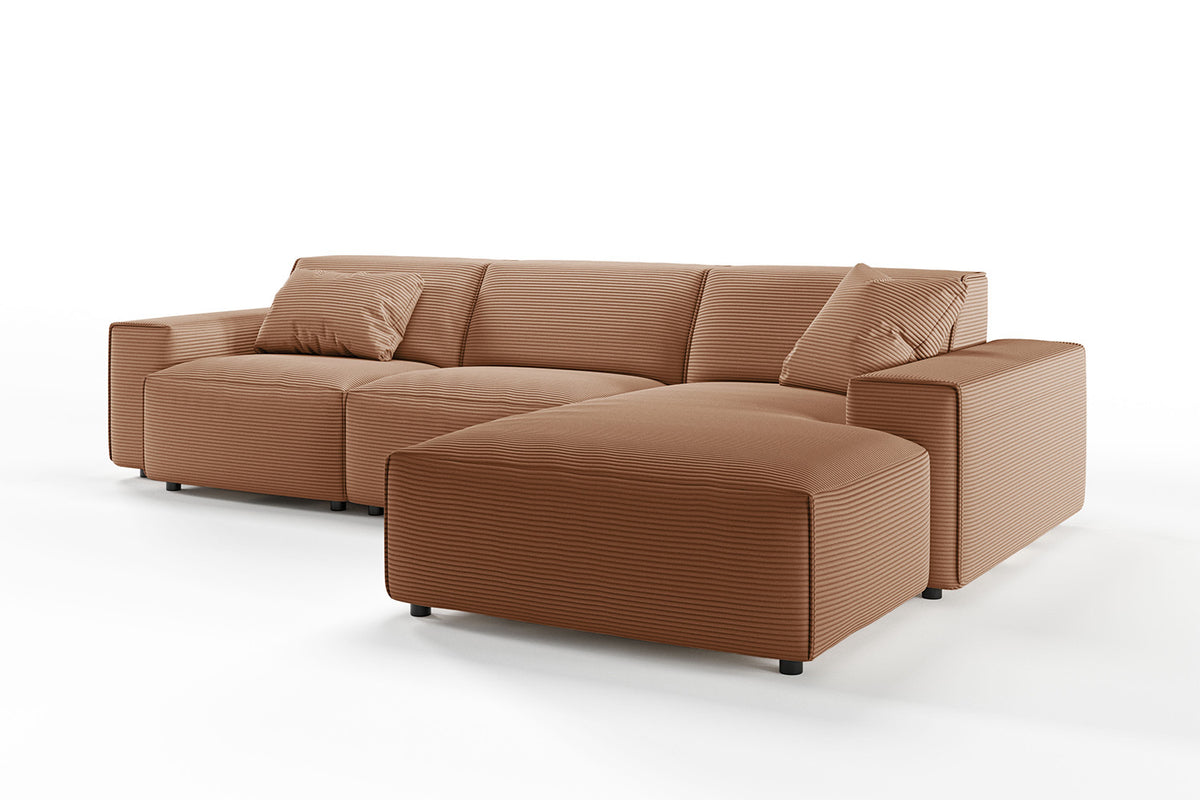 KAWOLA Sofa RANI Ecksofa Cord rost