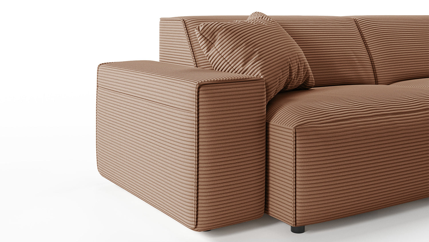 KAWOLA Sofa RANI Ecksofa Cord rost