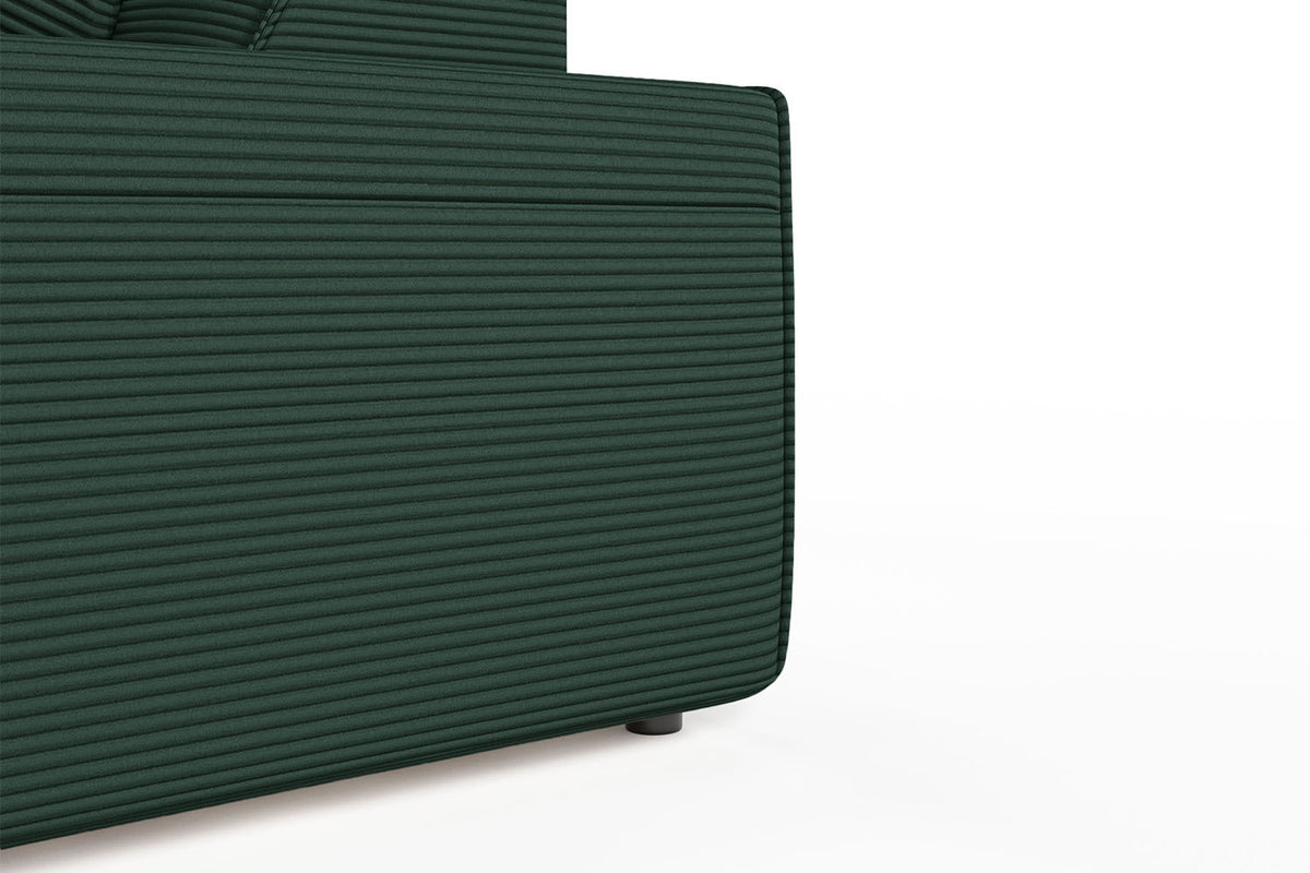KAWOLA Sofa RANI Ecksofa Cord smaragd
