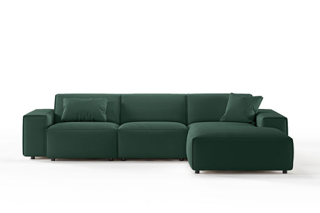 KAWOLA Sofa RANI Ecksofa Cord smaragd