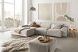KAWOLA Sofa RANI Ecksofa Cord steingrau, Links