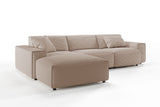 KAWOLA Sofa RANI Ecksofa Cord taupe