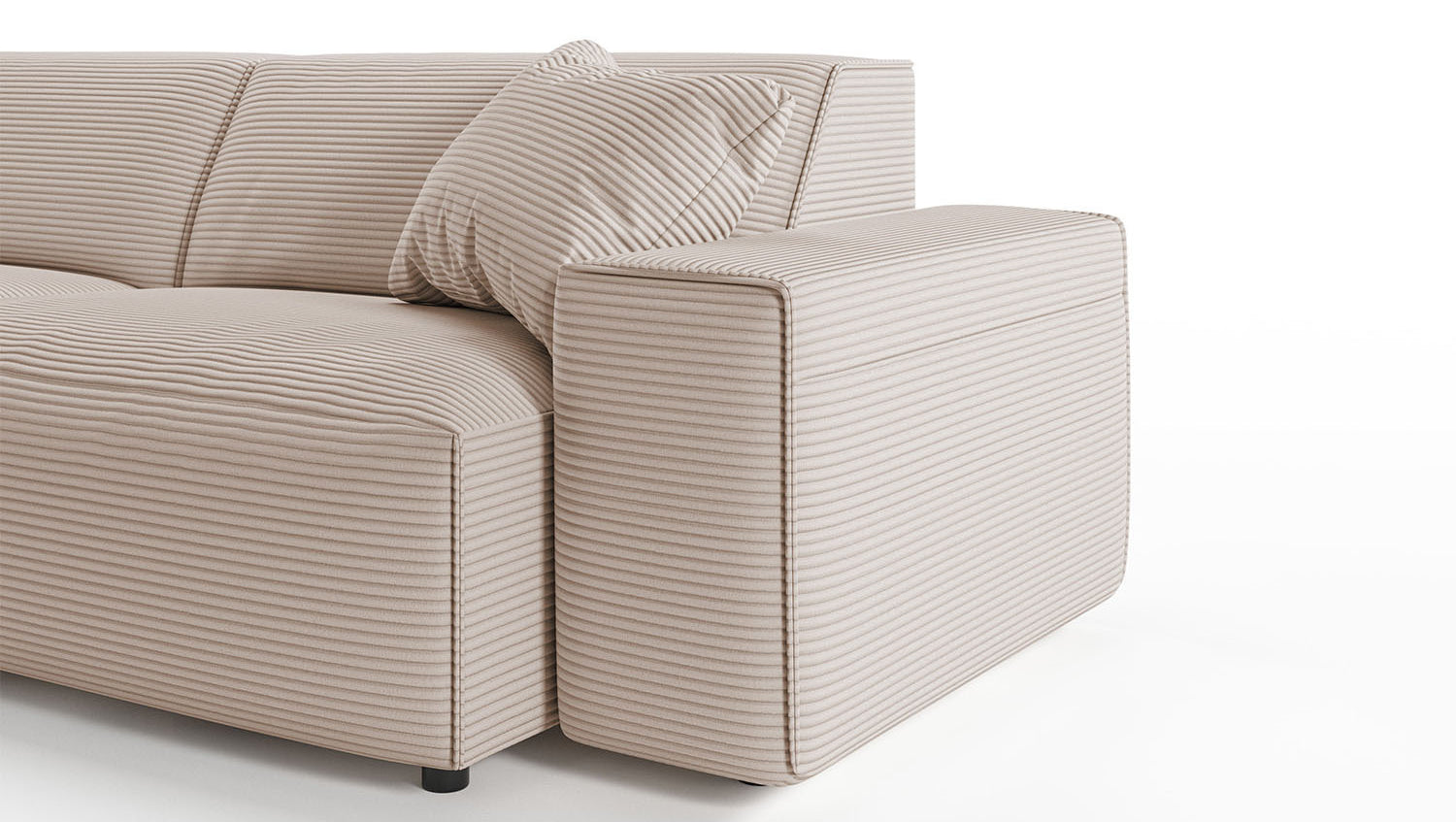 KAWOLA Sofa RANI Ecksofa Cord taupe