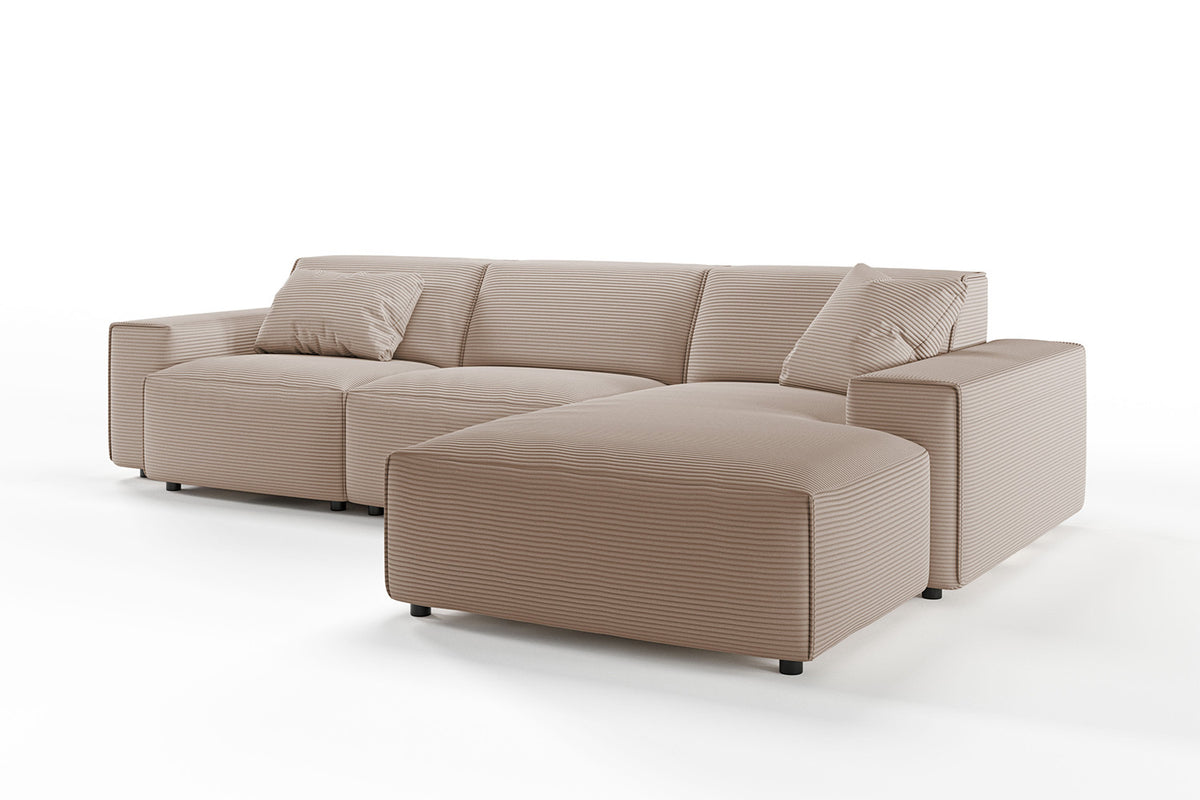 KAWOLA Sofa RANI Ecksofa Cord taupe