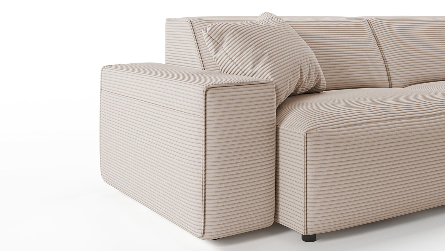 KAWOLA Sofa RANI Ecksofa Cord taupe