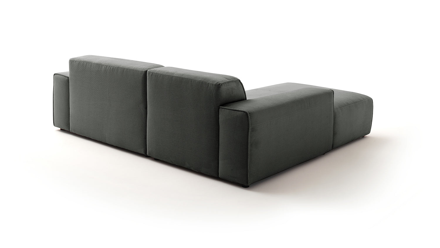 KAWOLA Sofa RANI Ecksofa Feincord anthrazit