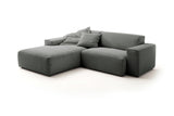 KAWOLA Sofa RANI Ecksofa Feincord anthrazit