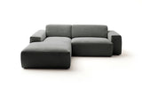 KAWOLA Sofa RANI Ecksofa Feincord anthrazit