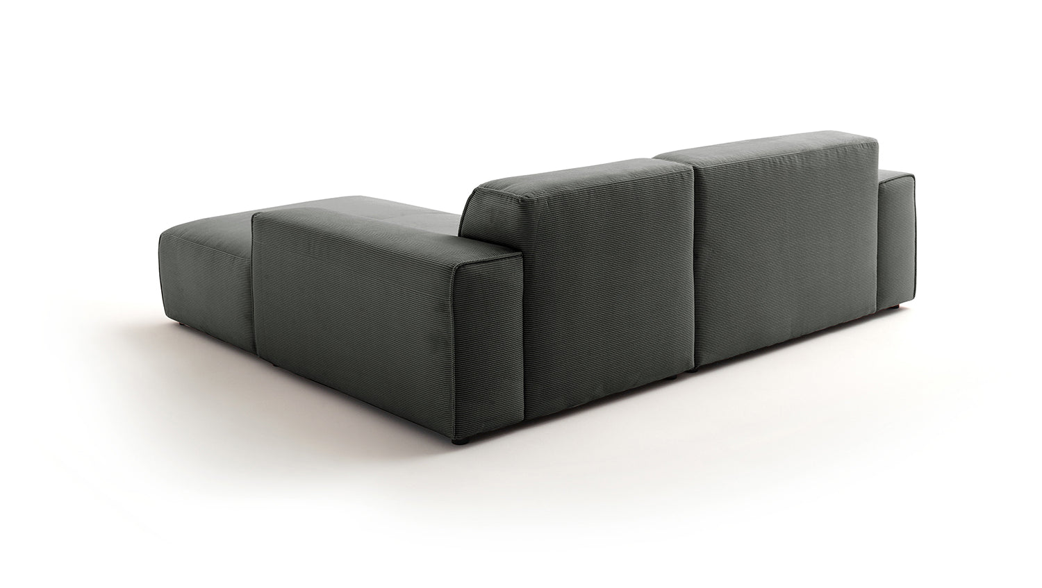 KAWOLA Sofa RANI Ecksofa Feincord anthrazit