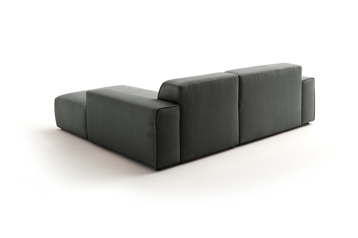 KAWOLA Sofa RANI Ecksofa Feincord anthrazit