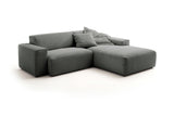 KAWOLA Sofa RANI Ecksofa Feincord anthrazit