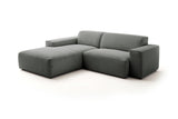 KAWOLA Sofa RANI Ecksofa Feincord anthrazit