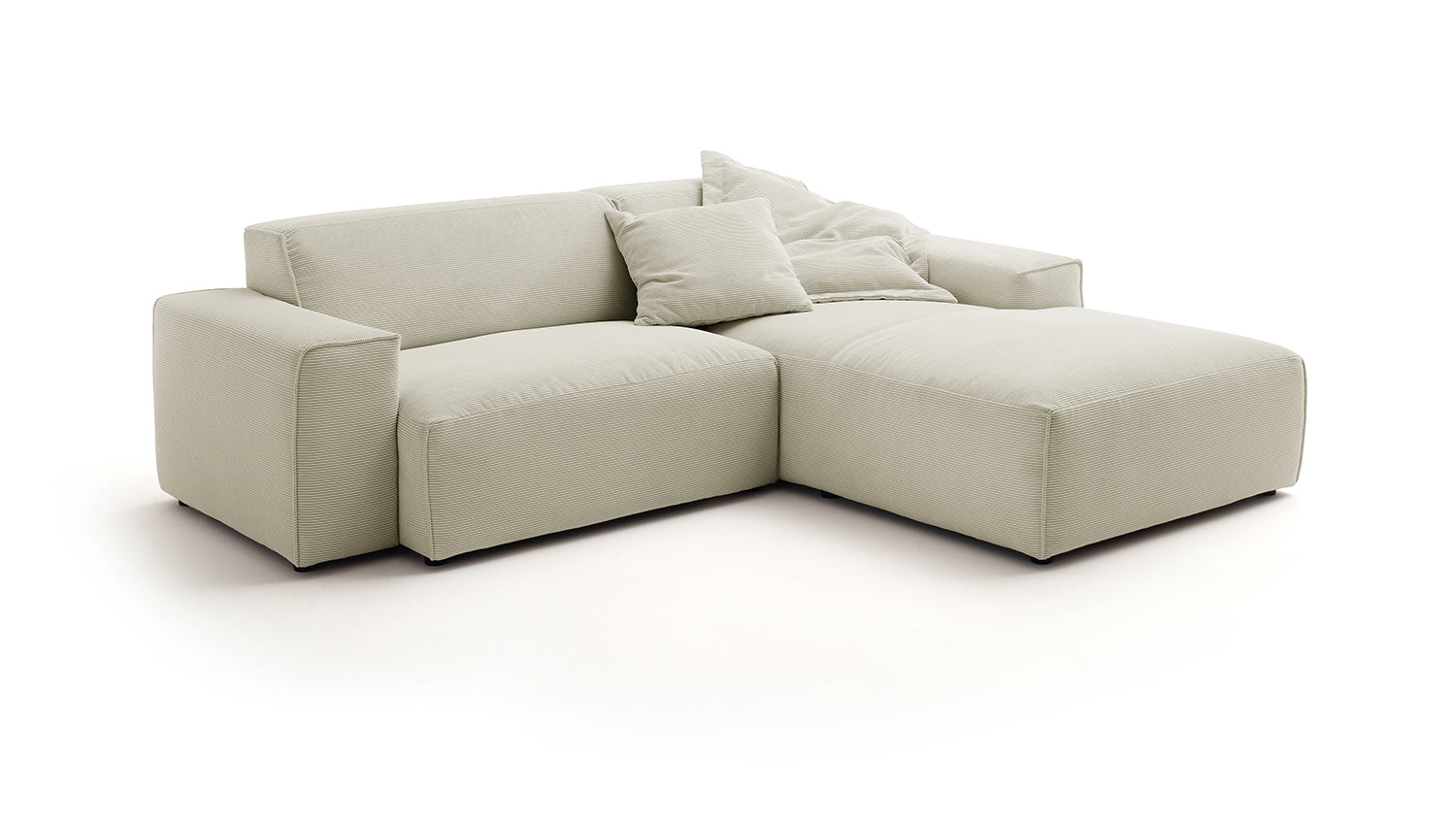 KAWOLA Sofa RANI Ecksofa Feincord beige