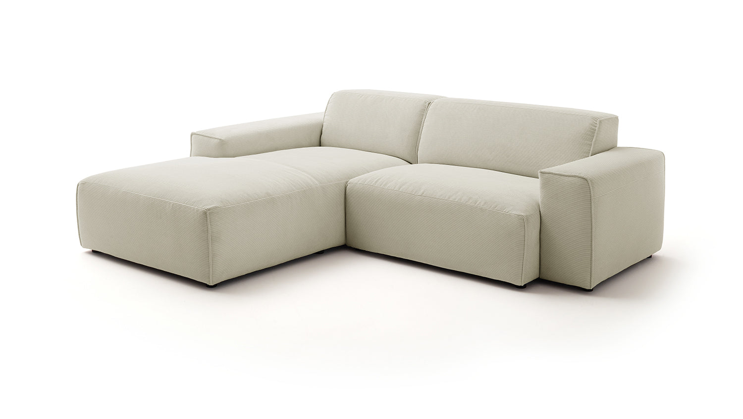 KAWOLA Sofa RANI Ecksofa Feincord beige
