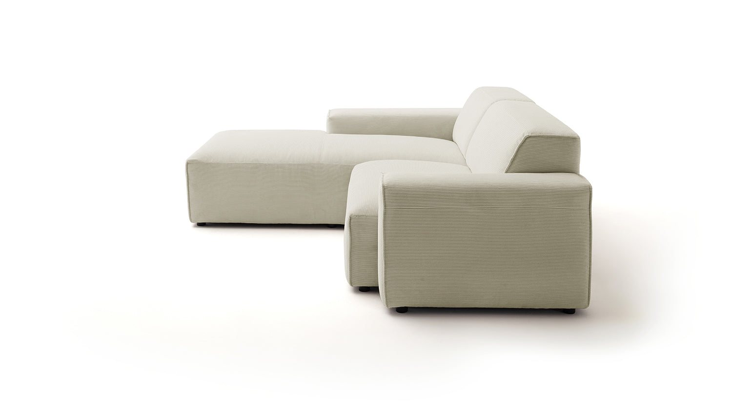 KAWOLA Sofa RANI Ecksofa Feincord beige