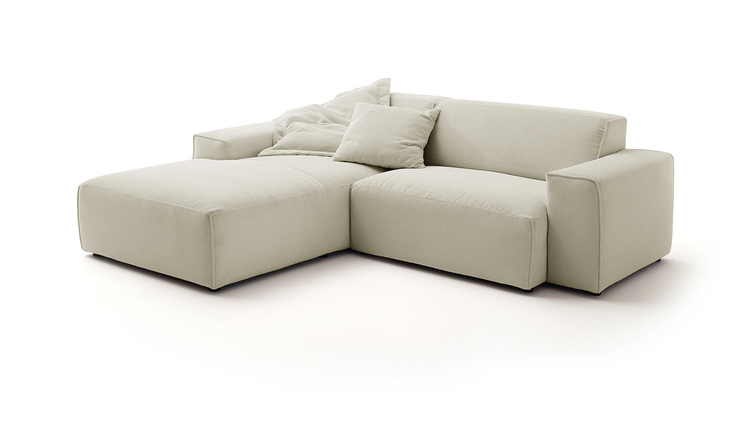 KAWOLA Sofa RANI Ecksofa Feincord beige