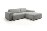 KAWOLA Sofa RANI Ecksofa Feincord grau