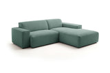 KAWOLA Sofa RANI Ecksofa Feincord grün