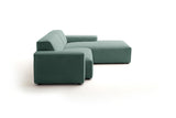 KAWOLA Sofa RANI Ecksofa Feincord grün