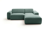 KAWOLA Sofa RANI Ecksofa Feincord grün