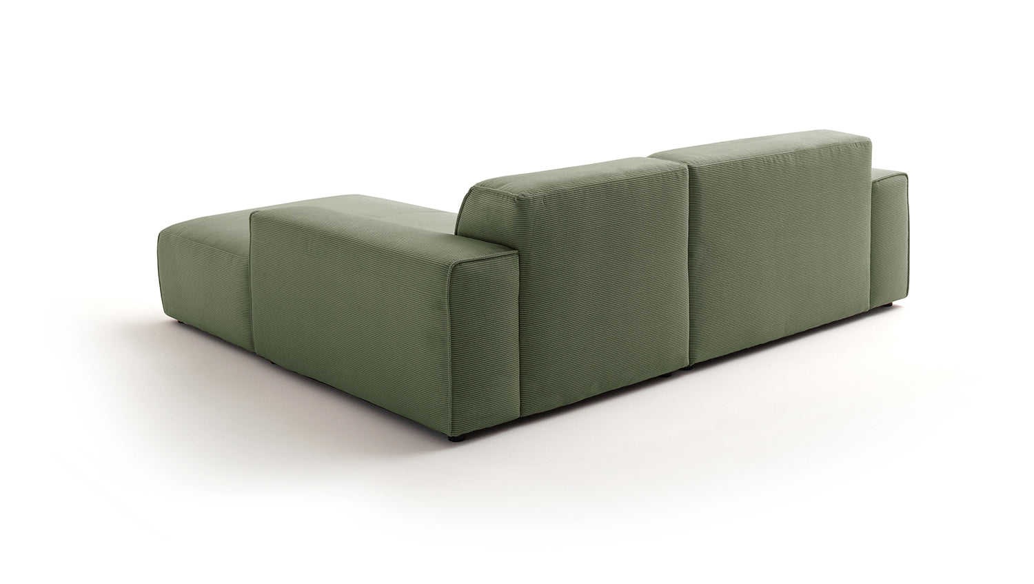 KAWOLA Sofa RANI Ecksofa Feincord olivgrün