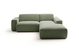 KAWOLA Sofa RANI Ecksofa Feincord olivgrün