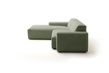 KAWOLA Sofa RANI Ecksofa Feincord olivgrün