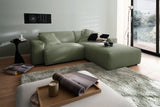 KAWOLA Sofa RANI Ecksofa Feincord olivgrün, Rechts