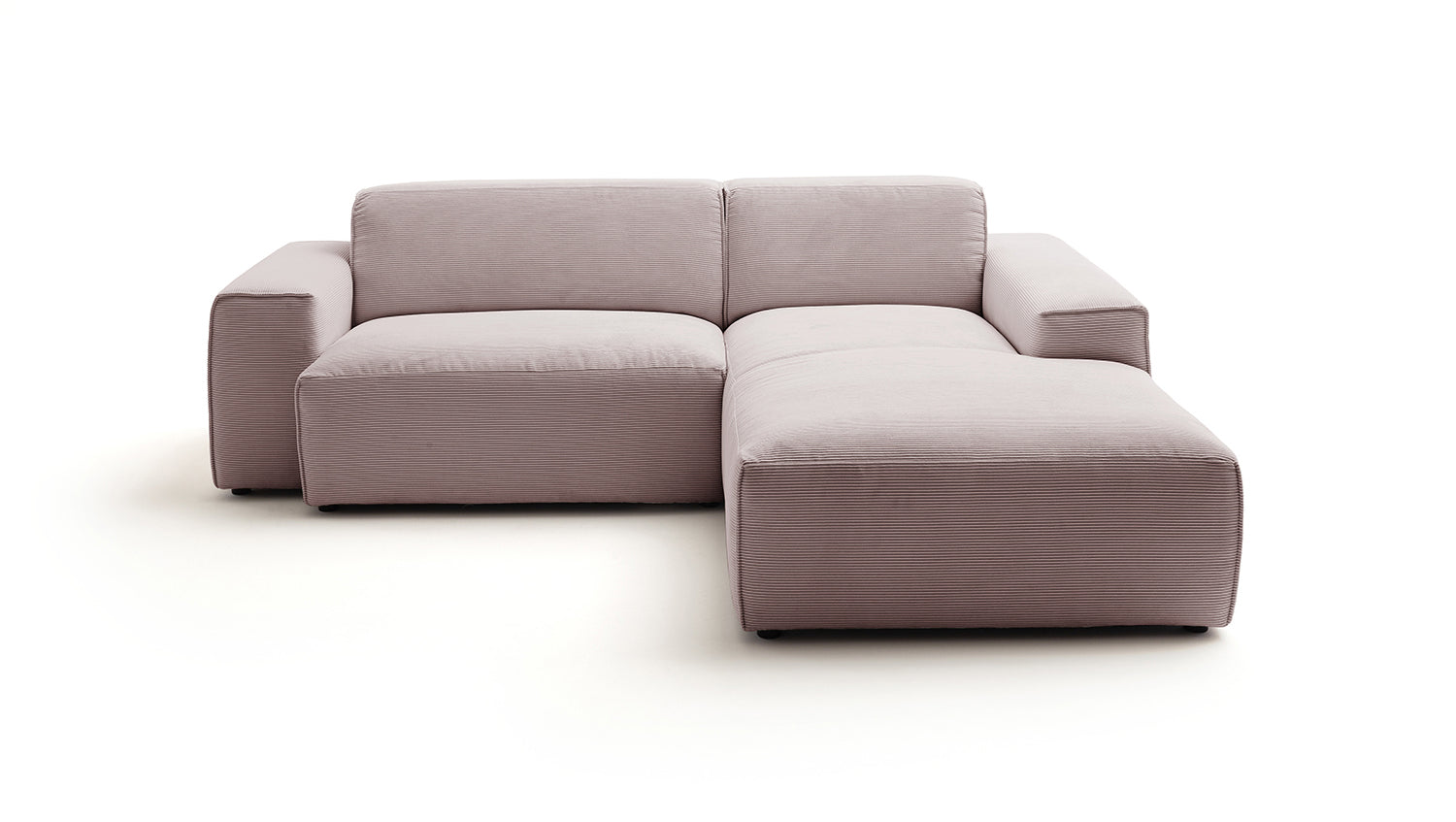 KAWOLA Sofa RANI Ecksofa Feincord rosa