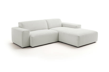 KAWOLA Sofa RANI Ecksofa Feincord silber