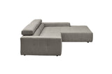 KAWOLA Sofa RENO Ecksofa Feincord grau