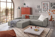 KAWOLA Sofa RENO Ecksofa Feincord grau, Links, Ohne Komfortfunktion
