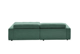 KAWOLA Sofa RENO Ecksofa Feincord grün