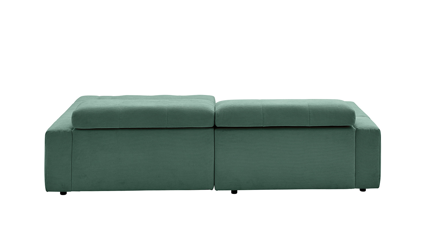 KAWOLA Sofa RENO Ecksofa Feincord grün