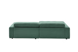 KAWOLA Sofa RENO Ecksofa Feincord grün