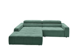 KAWOLA Sofa RENO Ecksofa Feincord grün