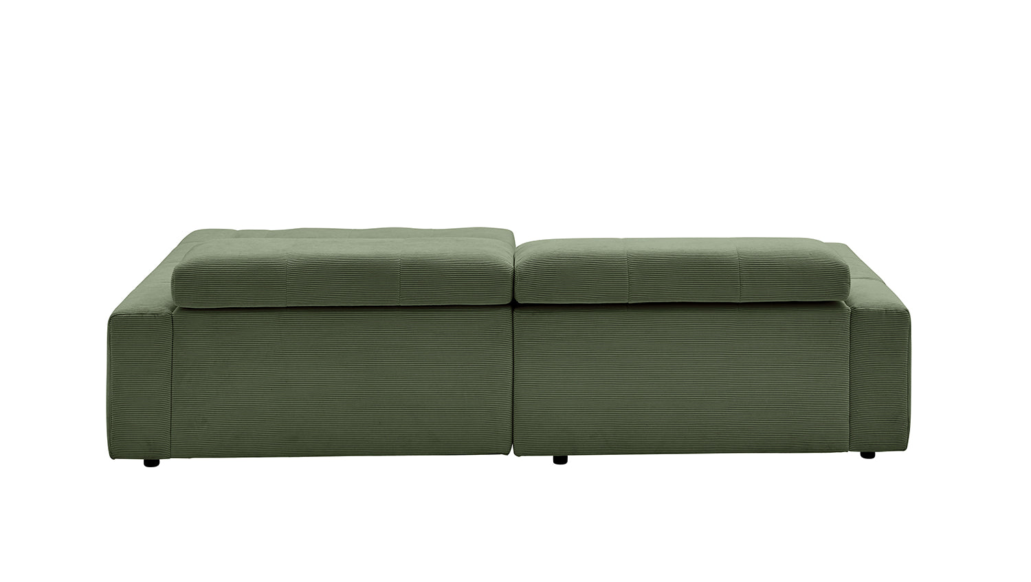 KAWOLA Sofa RENO Ecksofa Feincord olivgrün