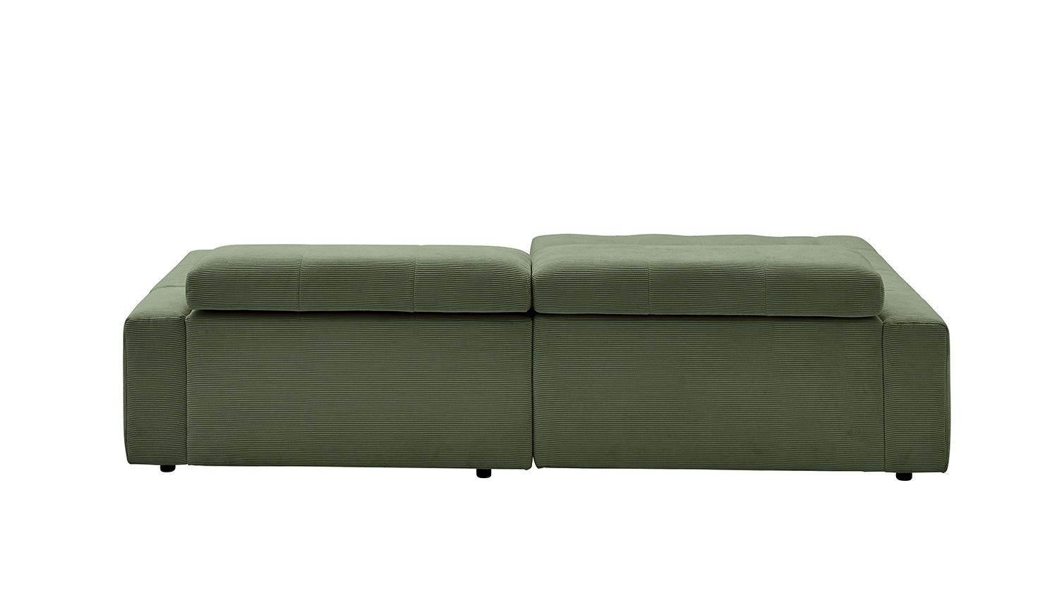 KAWOLA Sofa RENO Ecksofa Feincord olivgrün