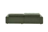 KAWOLA Sofa RENO Ecksofa Feincord olivgrün