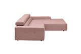 KAWOLA Sofa RENO Ecksofa Feincord rosa