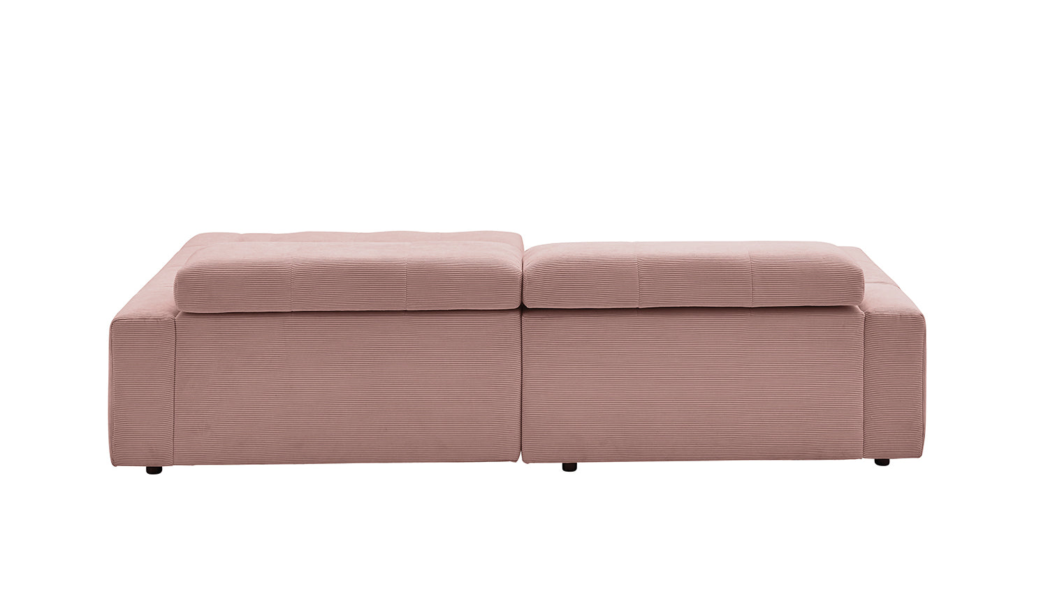 KAWOLA Sofa RENO Ecksofa Feincord rosa