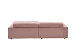 KAWOLA Sofa RENO Ecksofa Feincord rosa