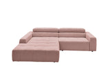 KAWOLA Sofa RENO Ecksofa Feincord rosa