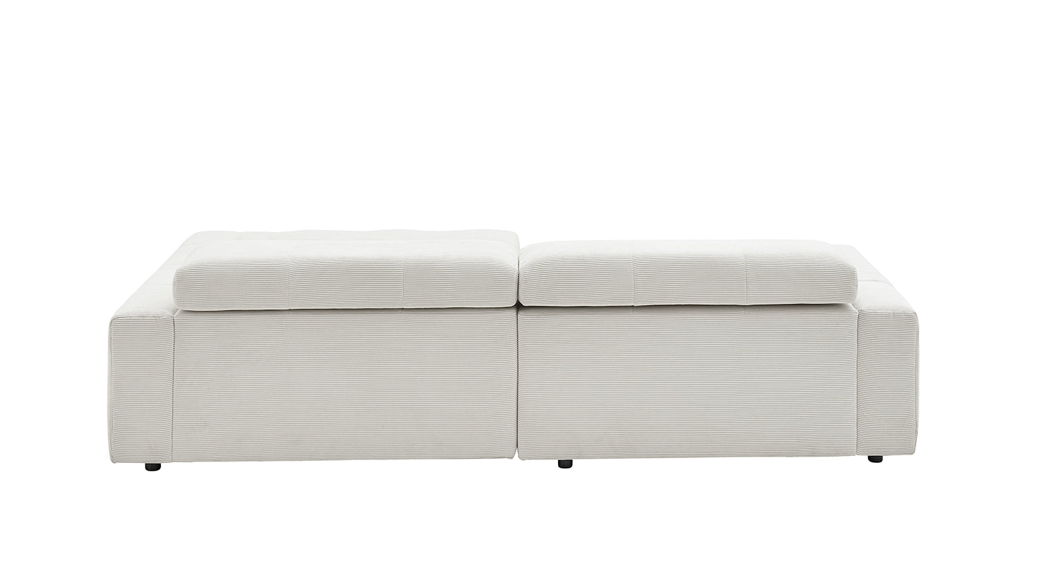 KAWOLA Sofa RENO Ecksofa Feincord weiß